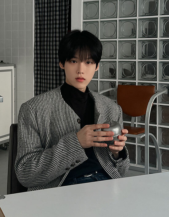 圓領小香花呢夾克外套