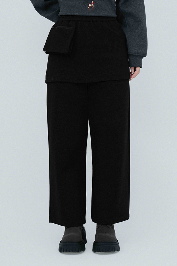 衛衣料短裙面直筒闊褲（現貨款式）