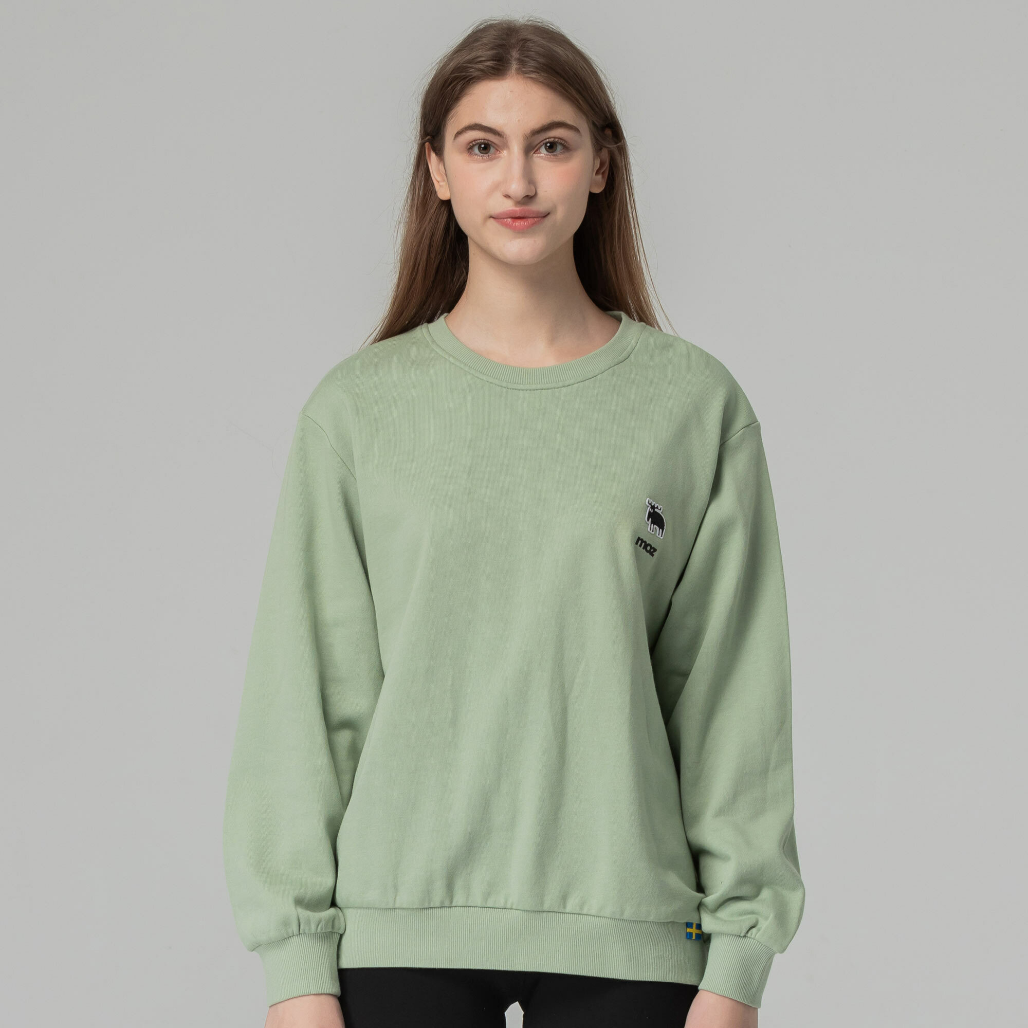 moz Sweden patch embroidered moose 100% cotton university T