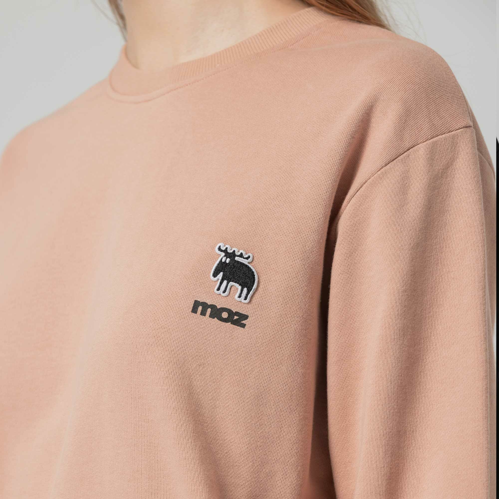 moz Sweden patch embroidered moose 100% cotton university T