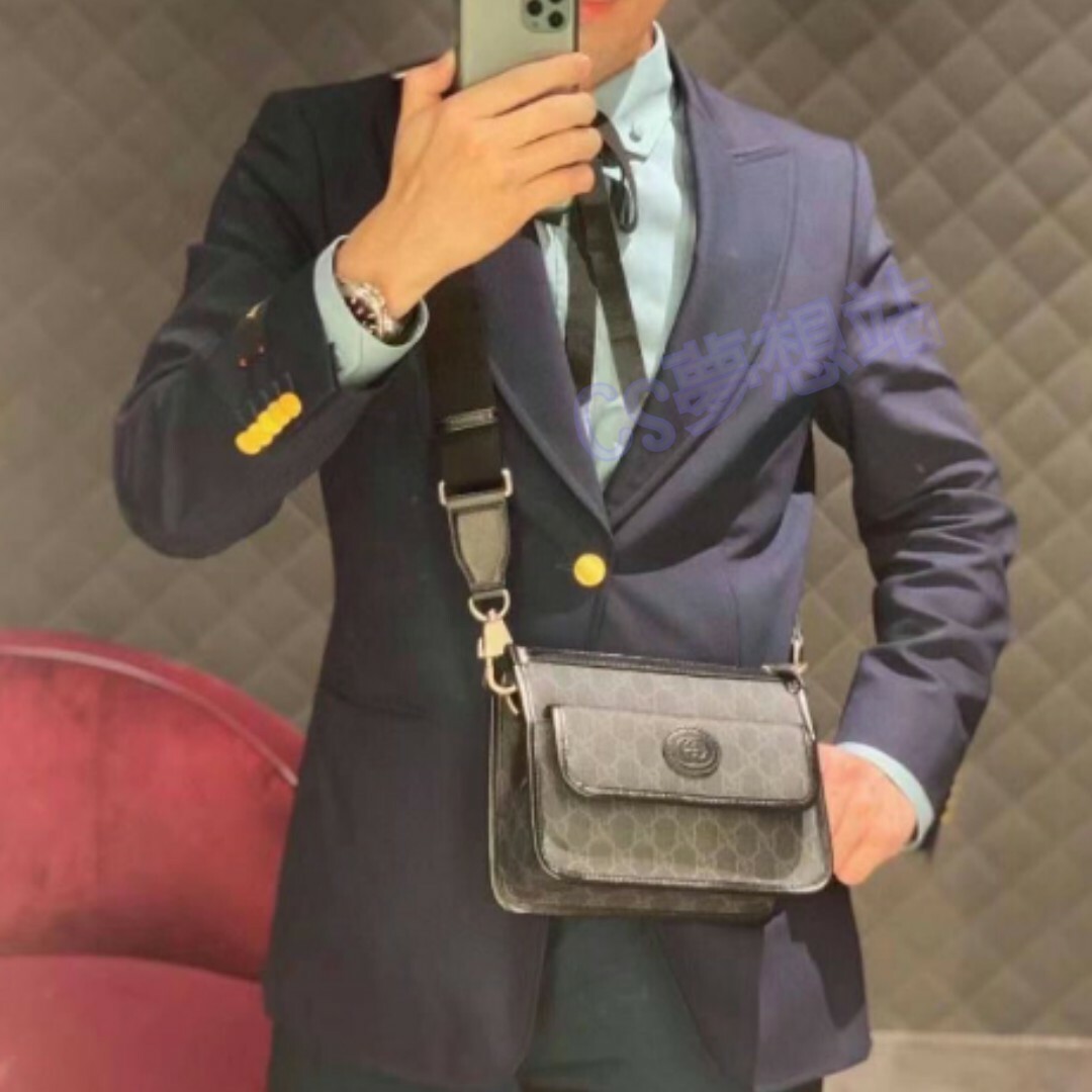 Gucci Men's GG Retro Messenger Bag