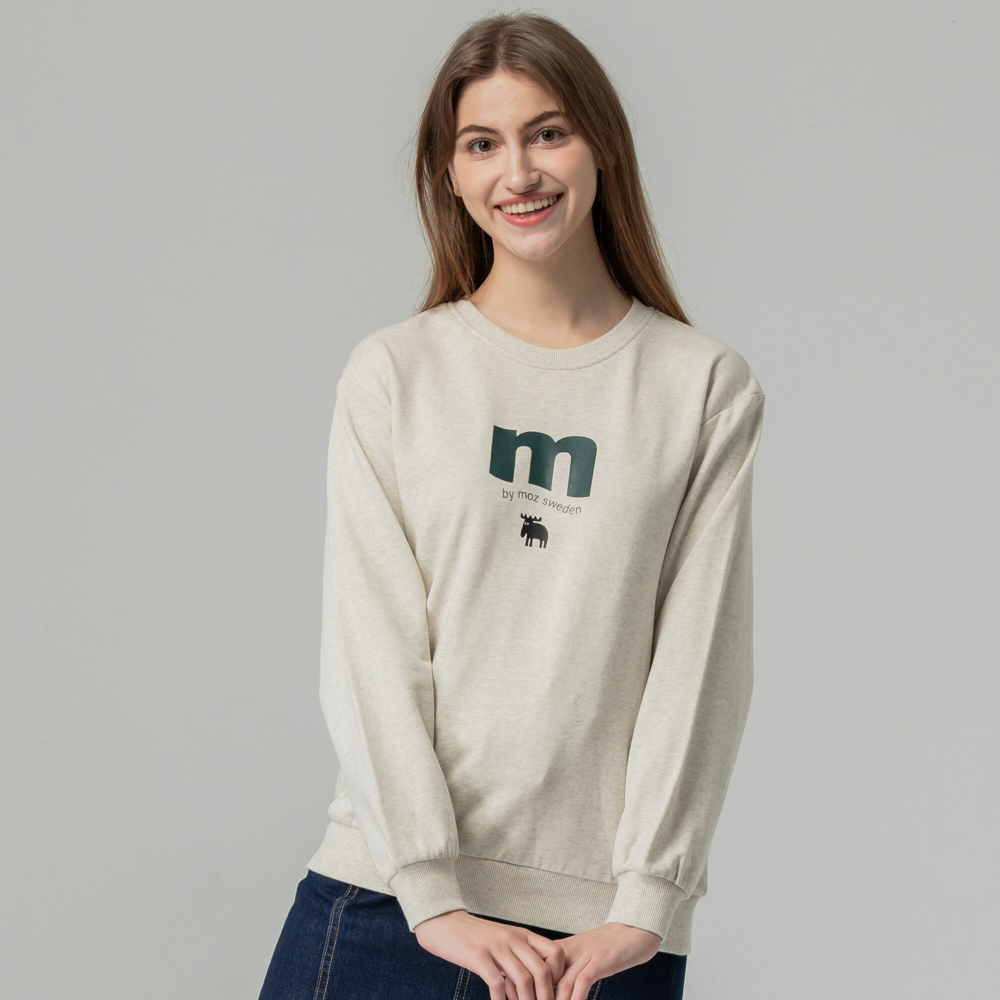 moz Sweden letter moose 100% cotton university T