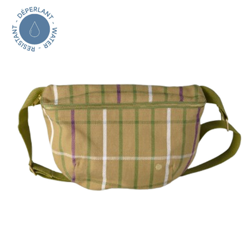 法國La cerise sur le gâteau 有機棉時尚腰包-蘇格蘭格紋