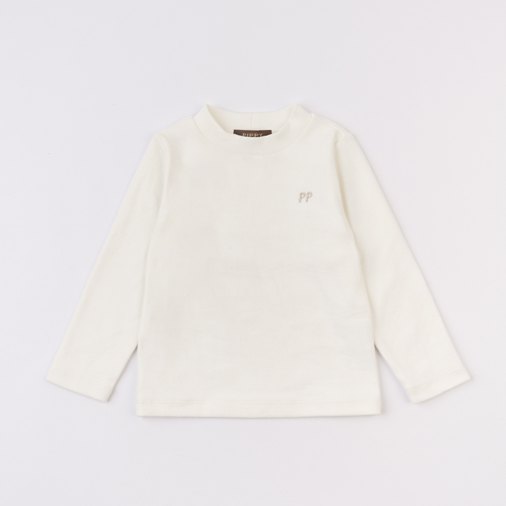 PIPPY 素面彈性棉暖暖內搭長袖上衣 米 .粉.