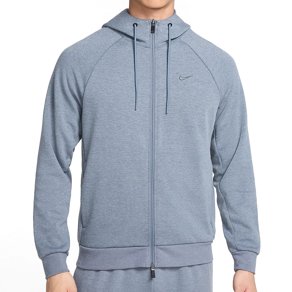 Nike UV Primary FZ Hoodie 男款 灰藍色 刺繡 側袋 排汗棉 連帽 外套 FZ0968-065