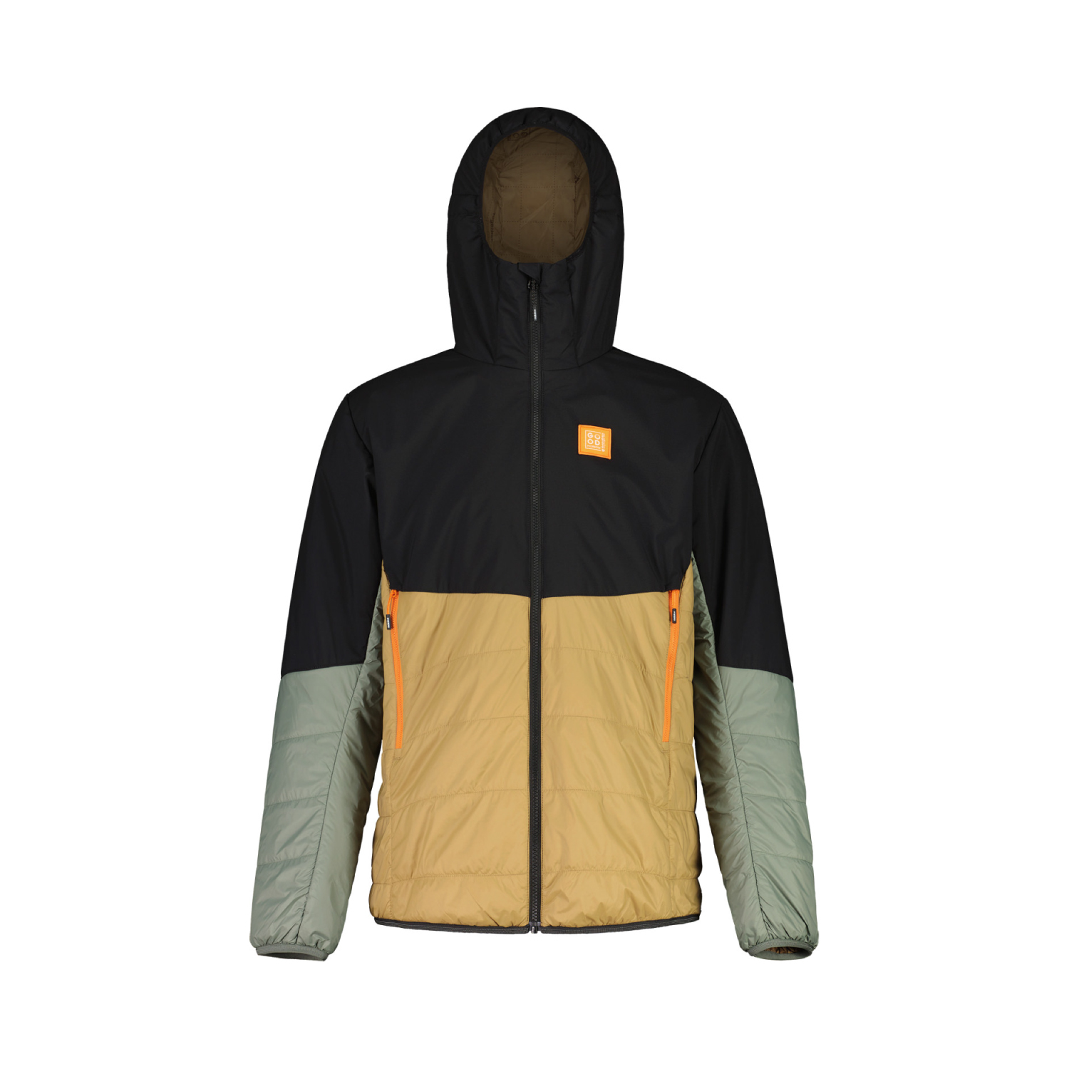 【MALOJA】男Primaloft Gold防風保暖連帽外套 / 24MA38212-[卡其黑]