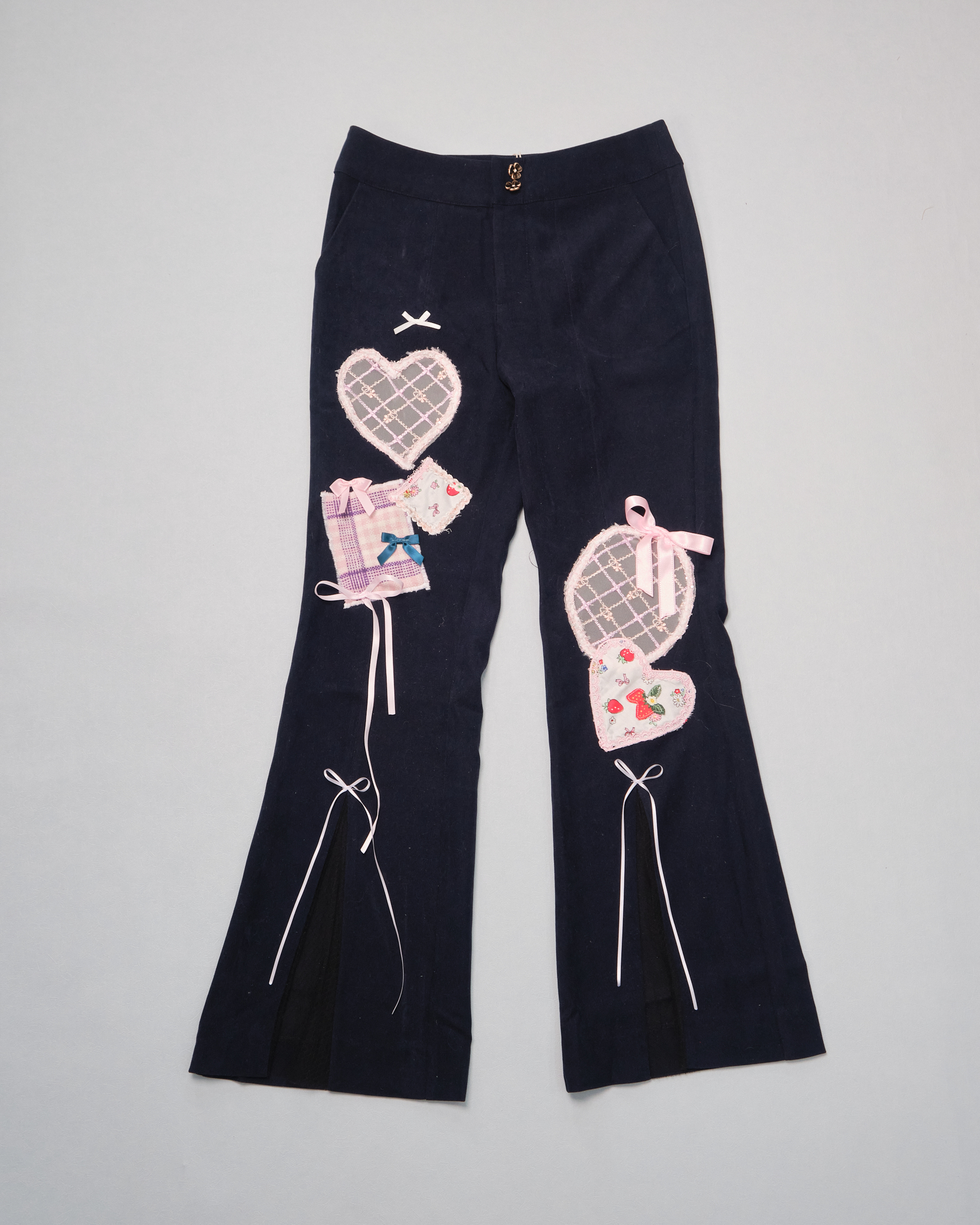 11290 Cut-Out Scrapbook Slit-Hem Trousers