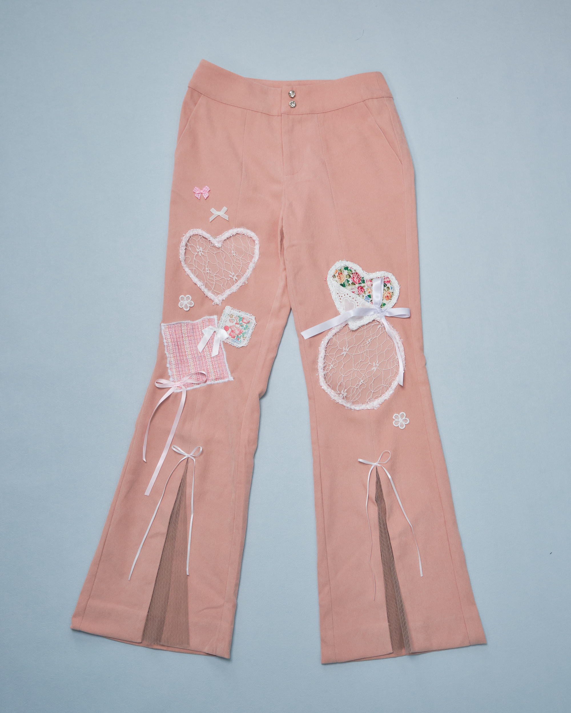 11292 Cut-Out Scrapbook Slit-Hem Trousers