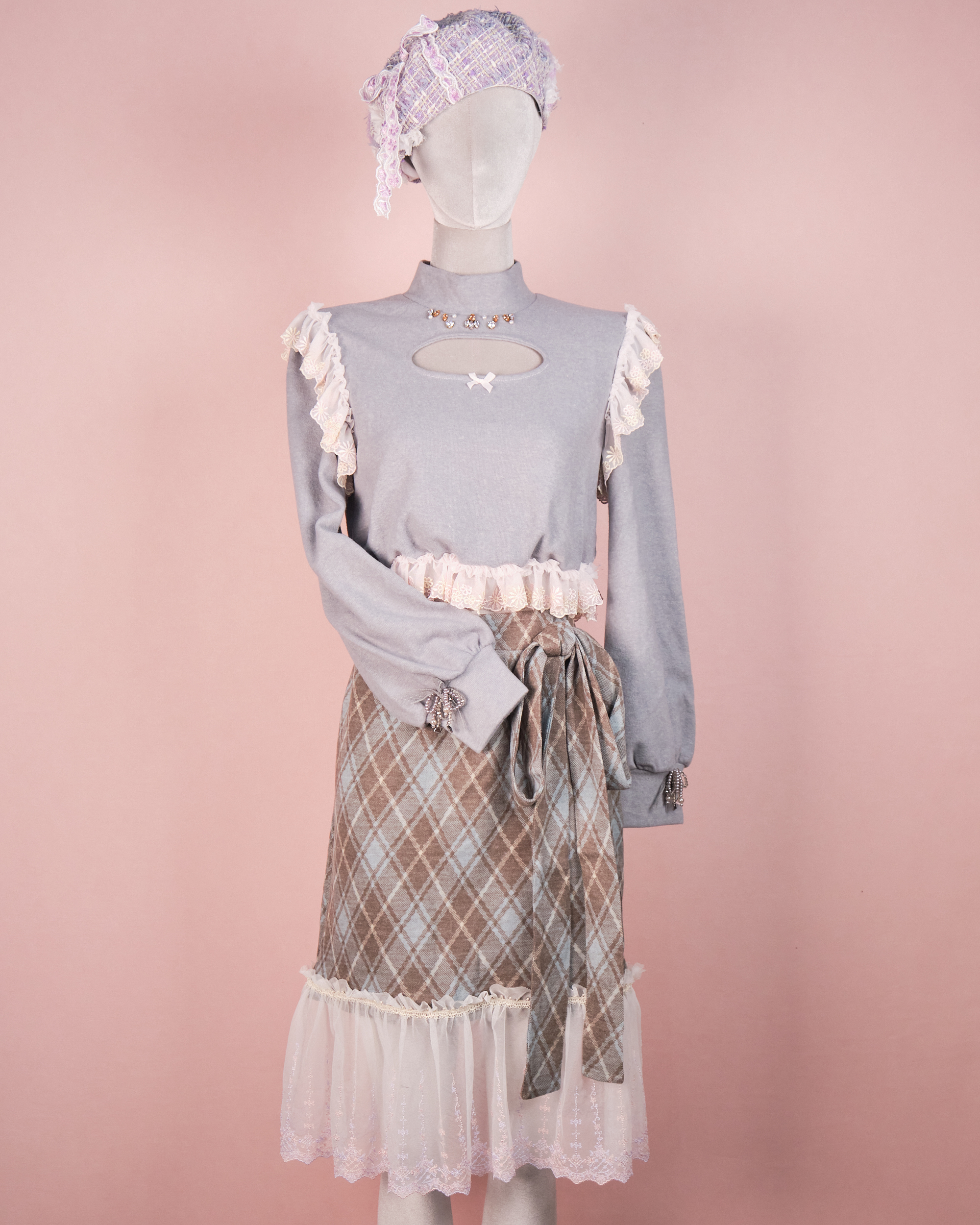 11312 Cut-Out Laced Girdle Set