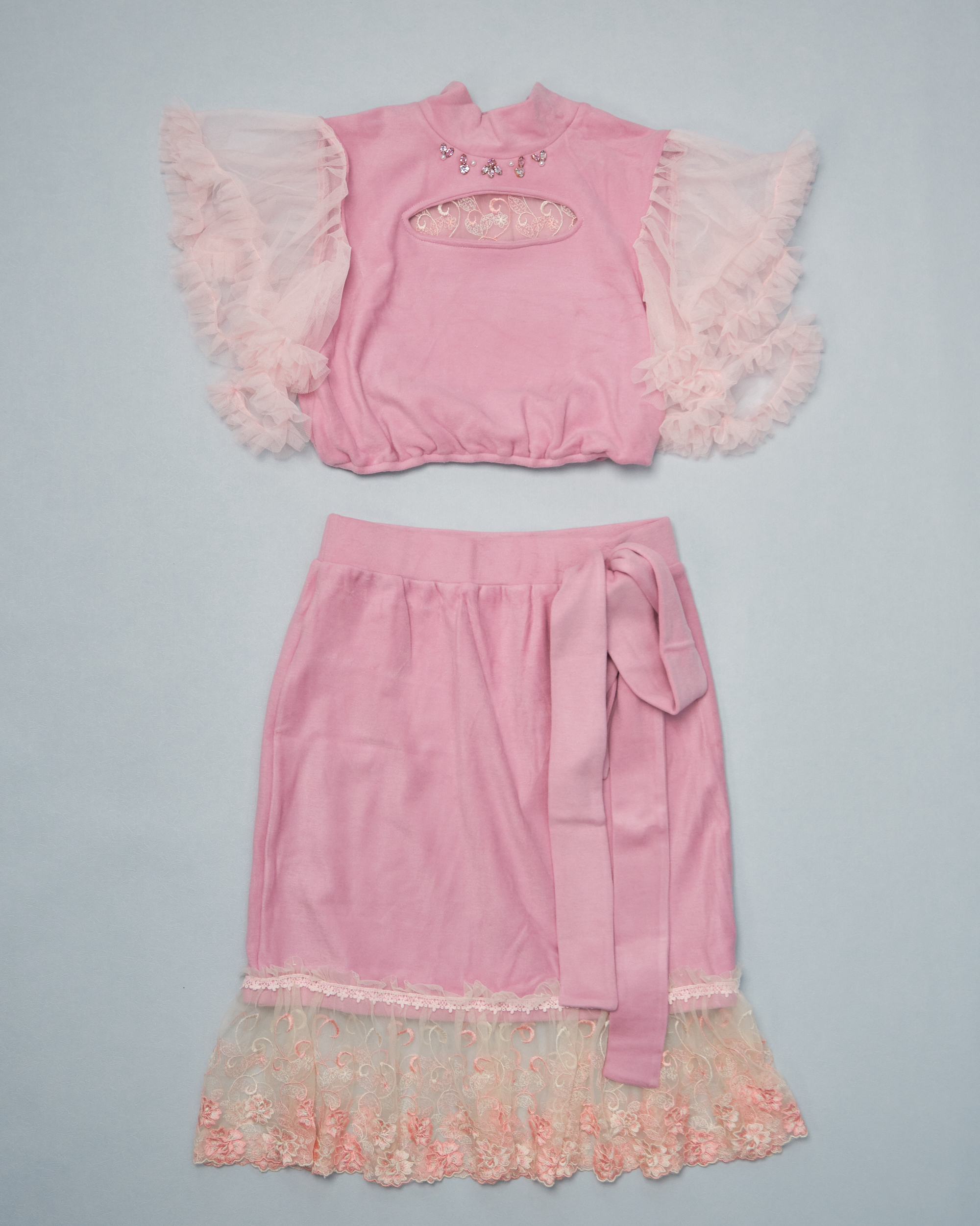 11311 Cut-Out Laced Girdle Set