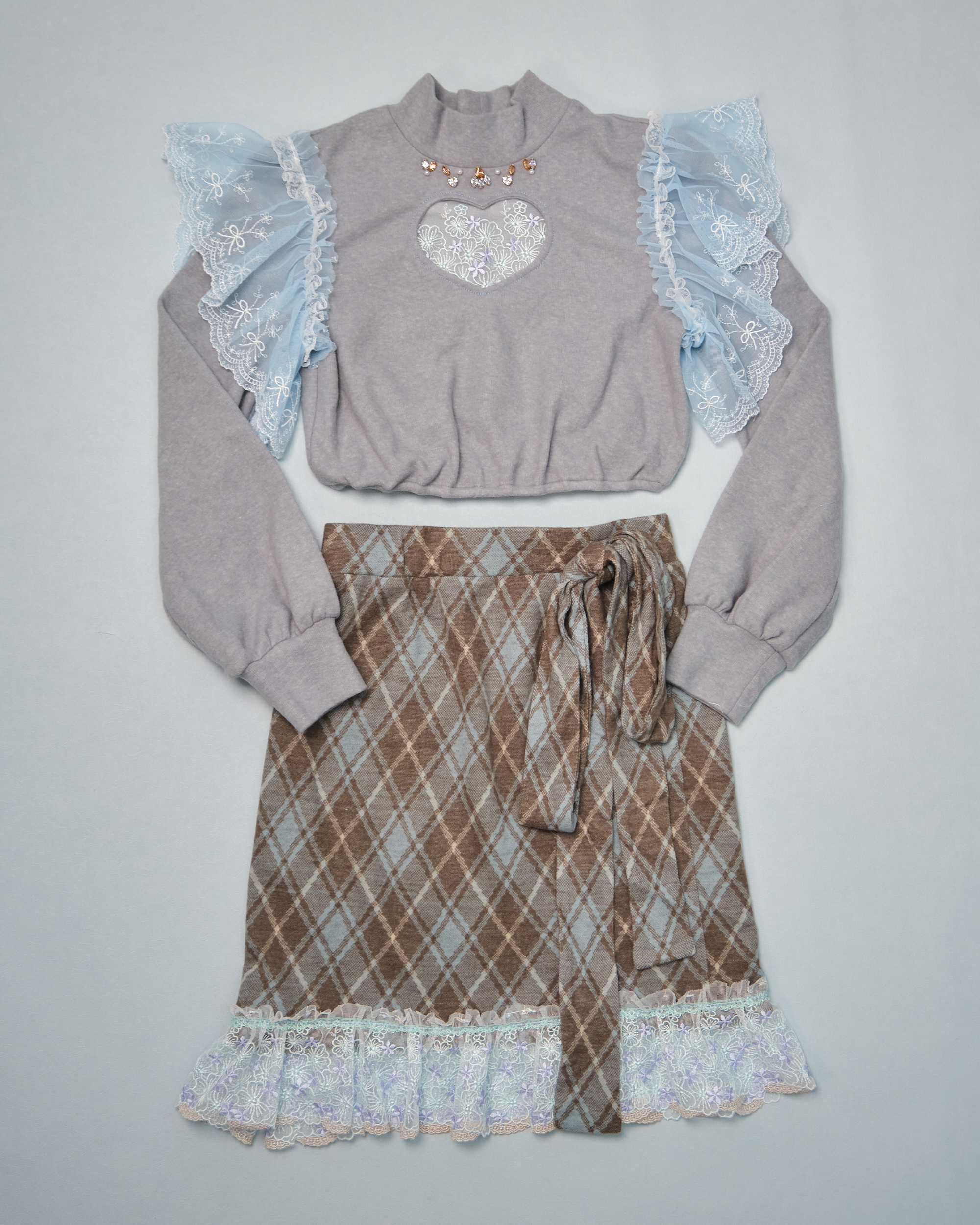 11313 Cut-Out Laced Girdle Set