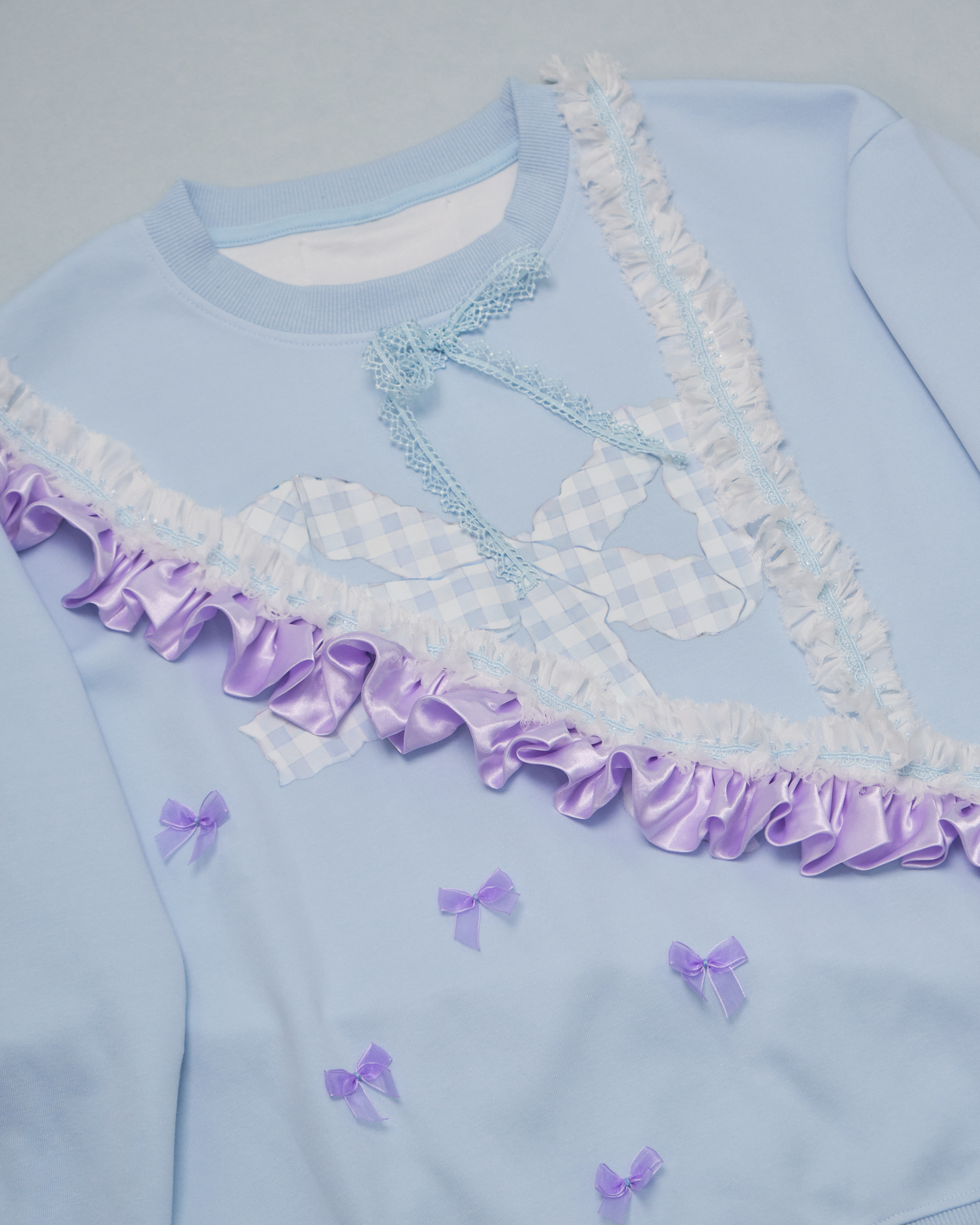 11315 Ruffle Printing Hoddie(Oversize)