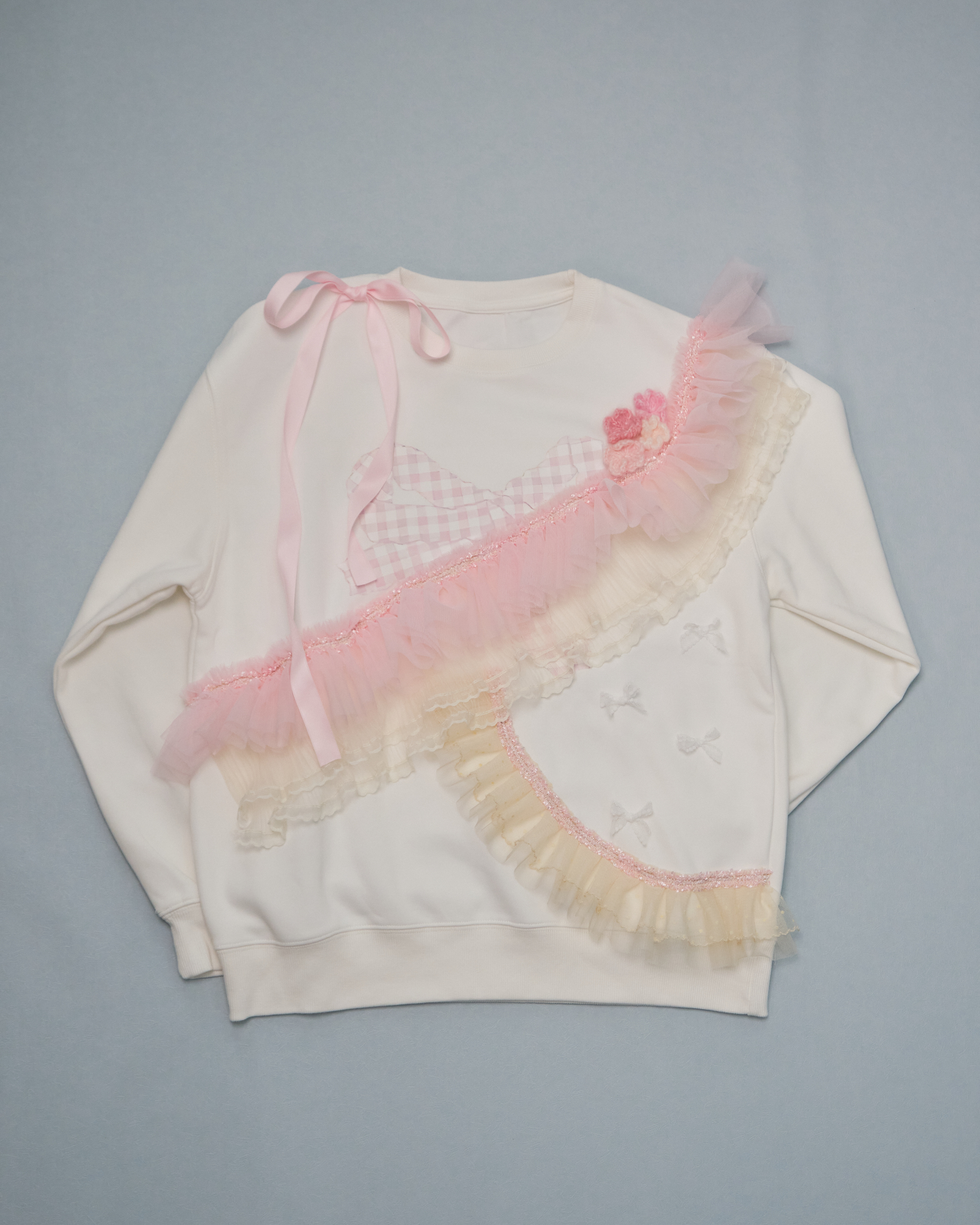 11316 Ruffle Printing Hoddie(Oversize)