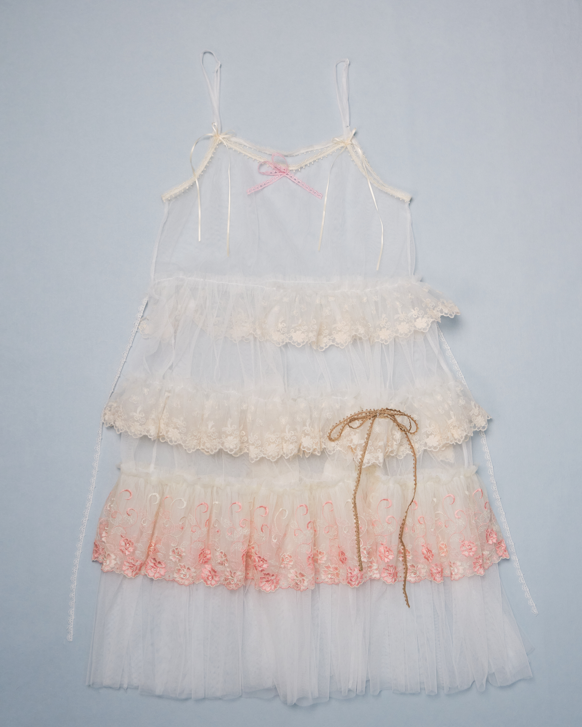 11332 Layered Mesh Outer Dress