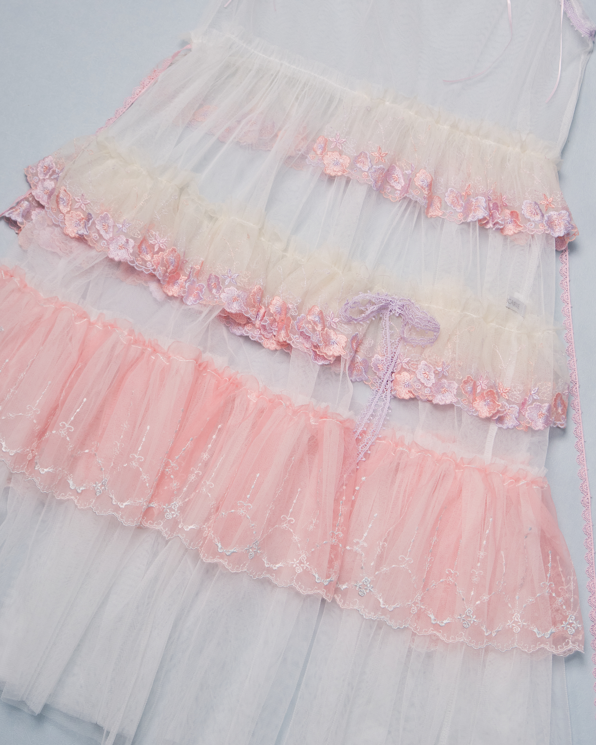 11331 Layered Mesh Outer Dress