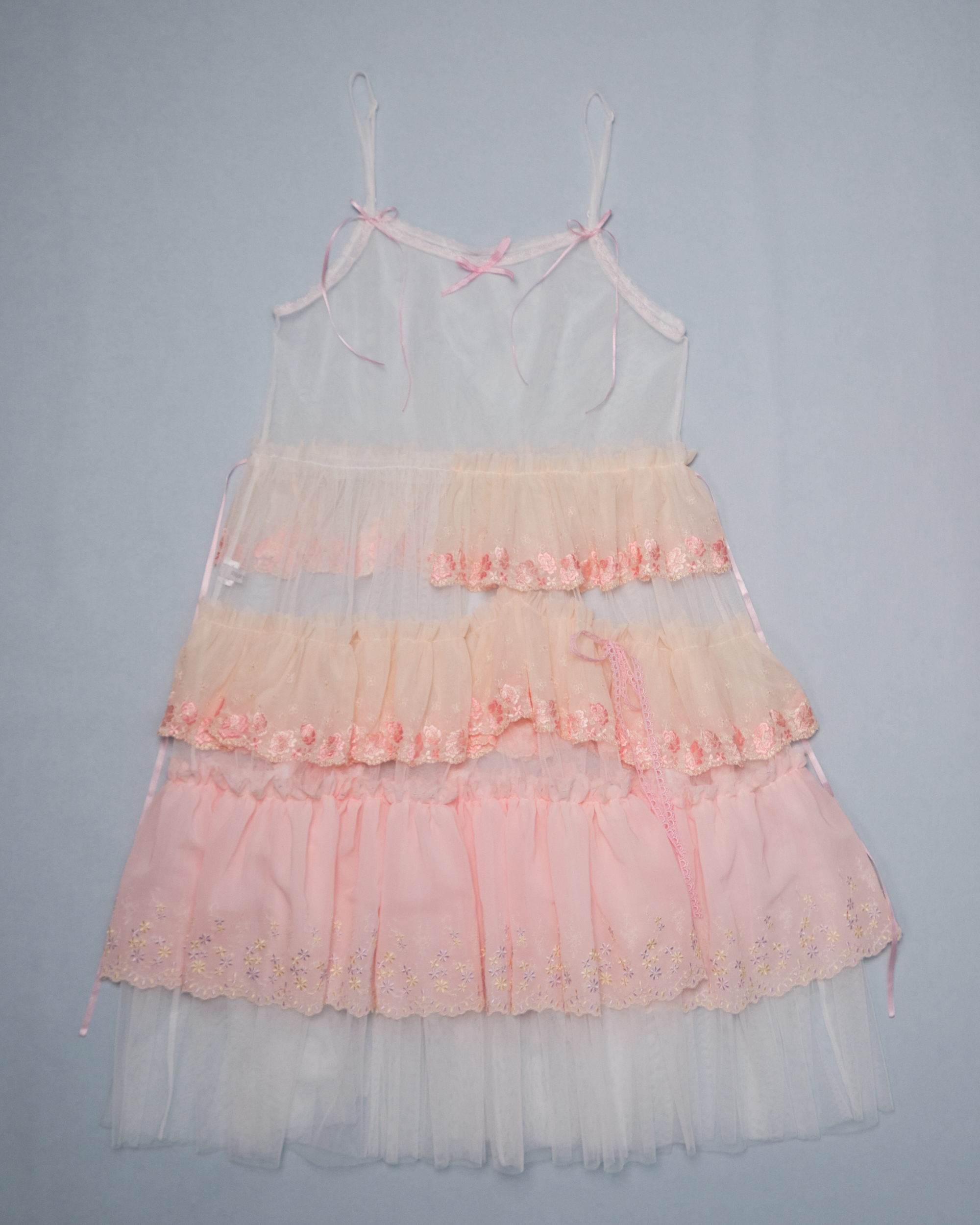 11334 Layered Mesh Outer Dress