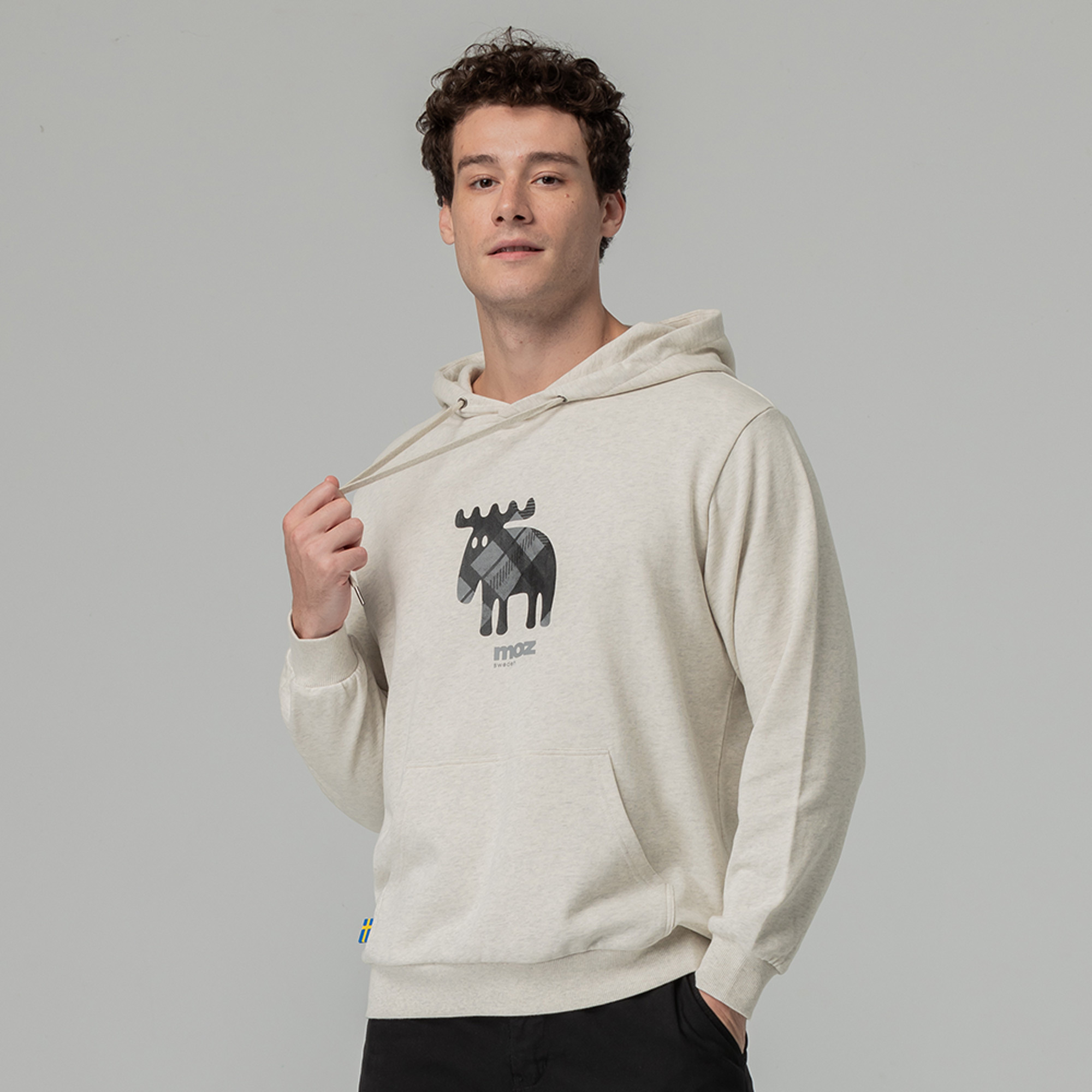 moz Sweden plaid moose 100% cotton hat T