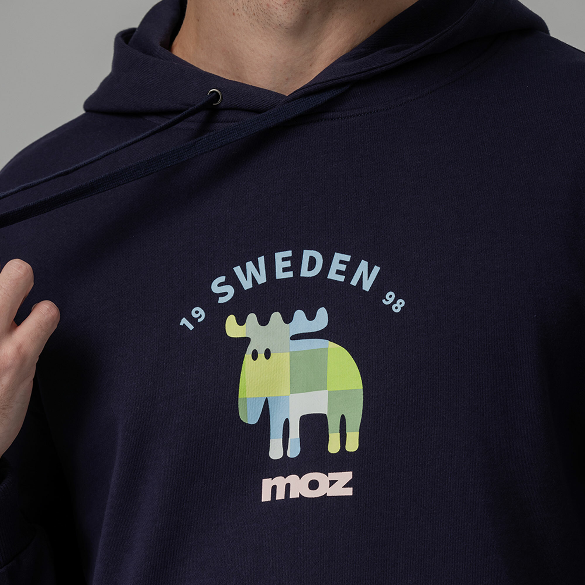 moz Sweden circular plaid moose 100% cotton hat T