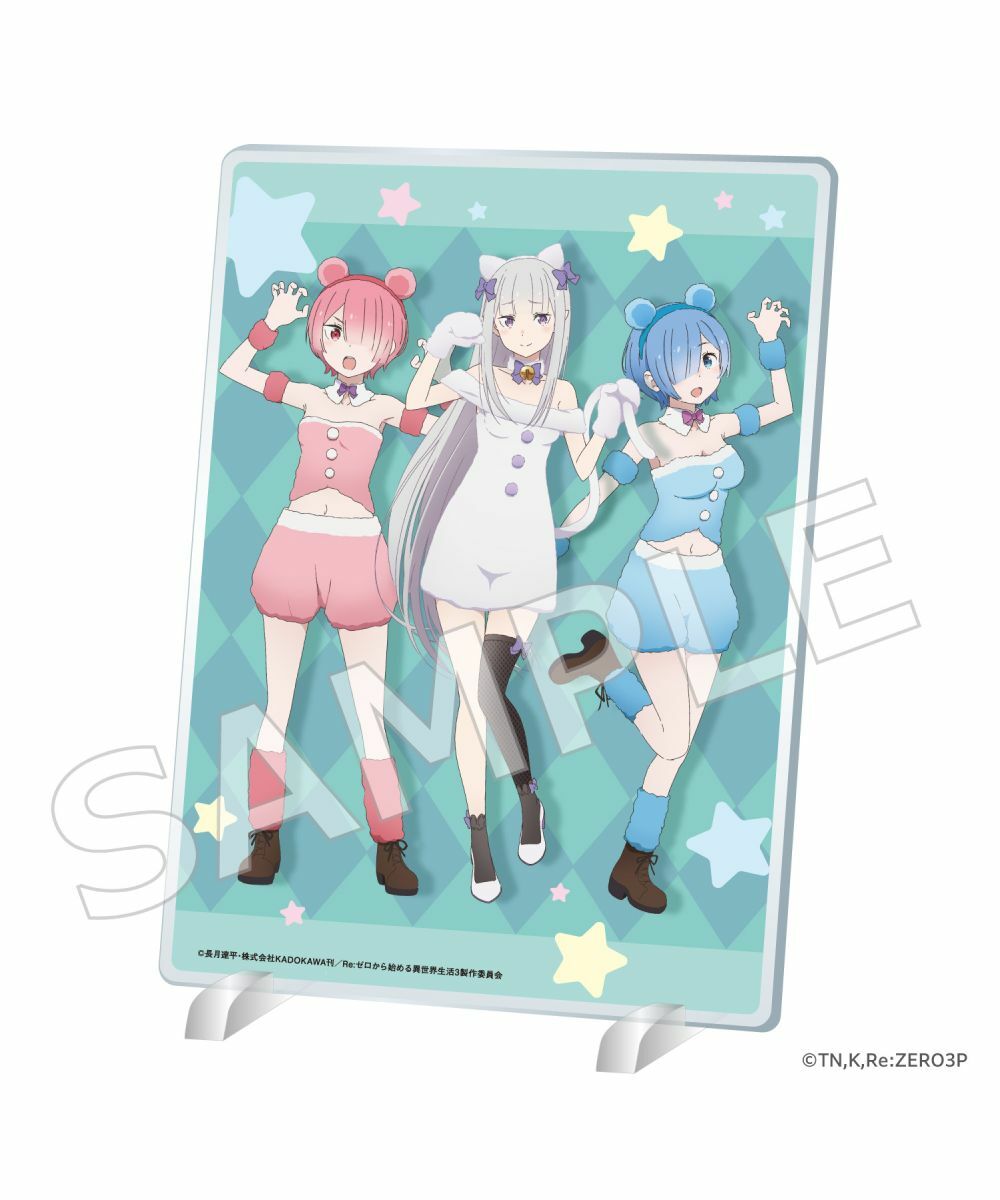預購-『Re:從零開始的異世界生活』 壓克力板 軟綿綿動物COSver.【日本進口精品】