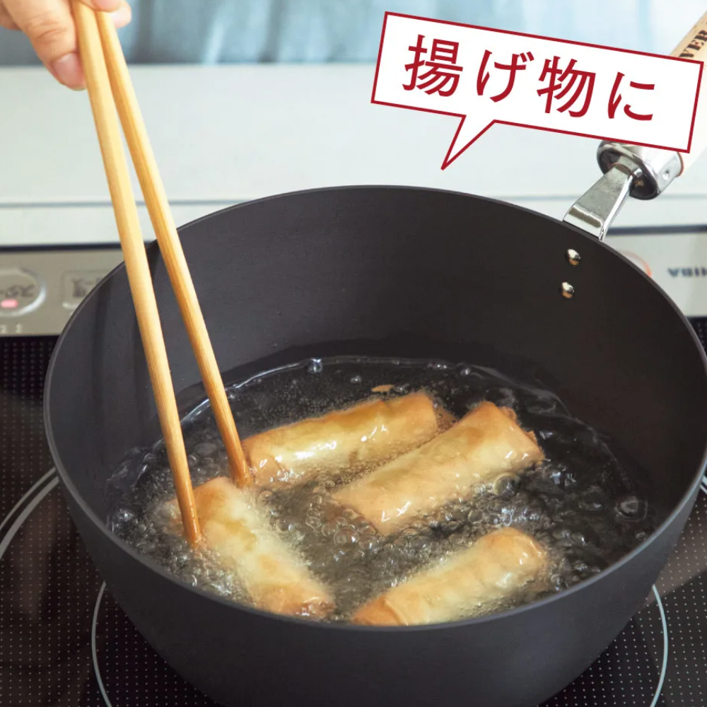 《極premium》日本製不易生鏽窒化極鐵鍋 (深型單柄鍋 20cm)