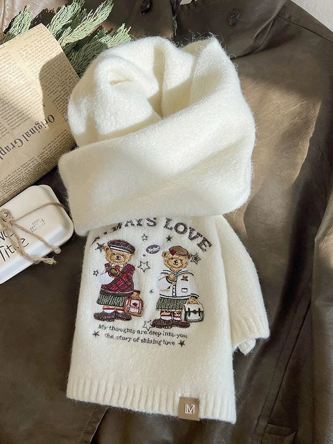 暖暖冬日熊熊圍巾-現貨(售完不補)