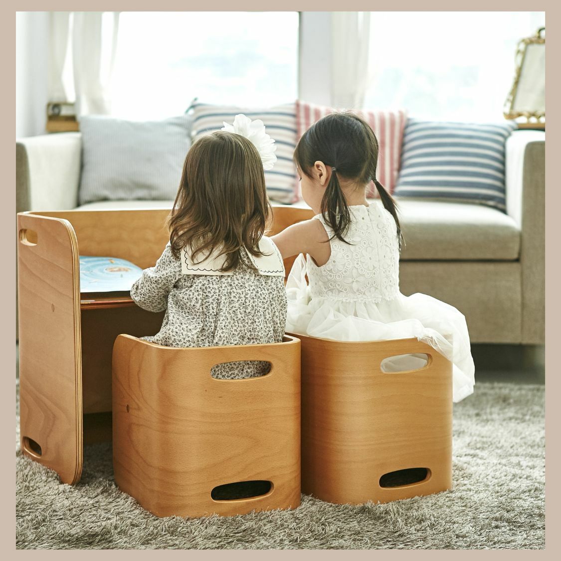 Hoppl ColoColo Chair & Desk ウォールナット 楽天市場】ホップル コロコロチェア＆デスク ブラック