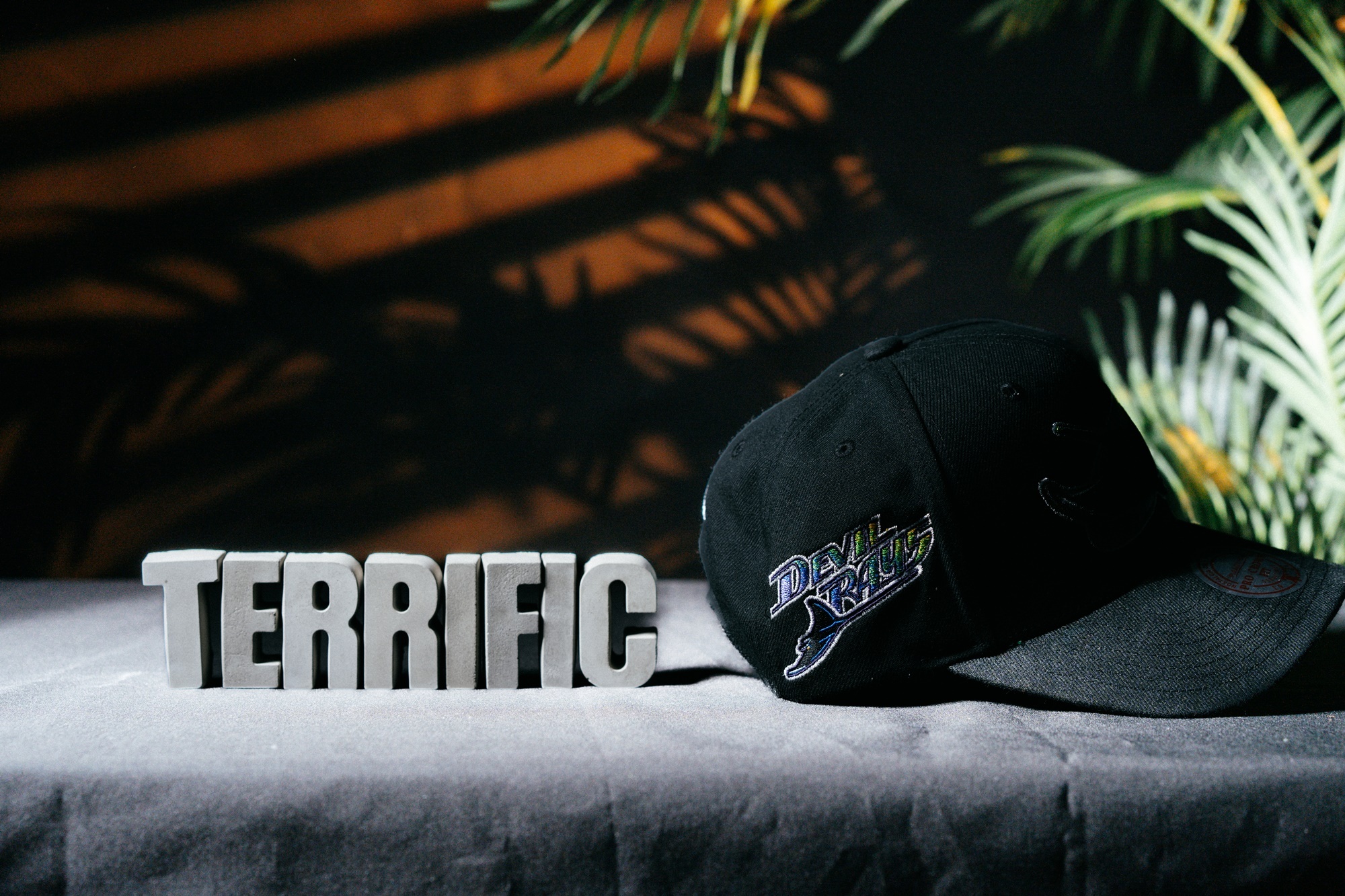 MLB帽子 Tampa Bay Rays 坦帕灣光芒 魔鬼魚 復古黑大圖 老帽 M&N 可調式 全新