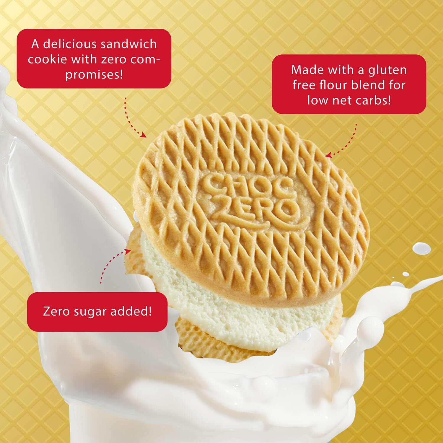 Choczero 無麩質低碳雲尼拿夾心曲奇 252g (新舊包裝隨機發送)