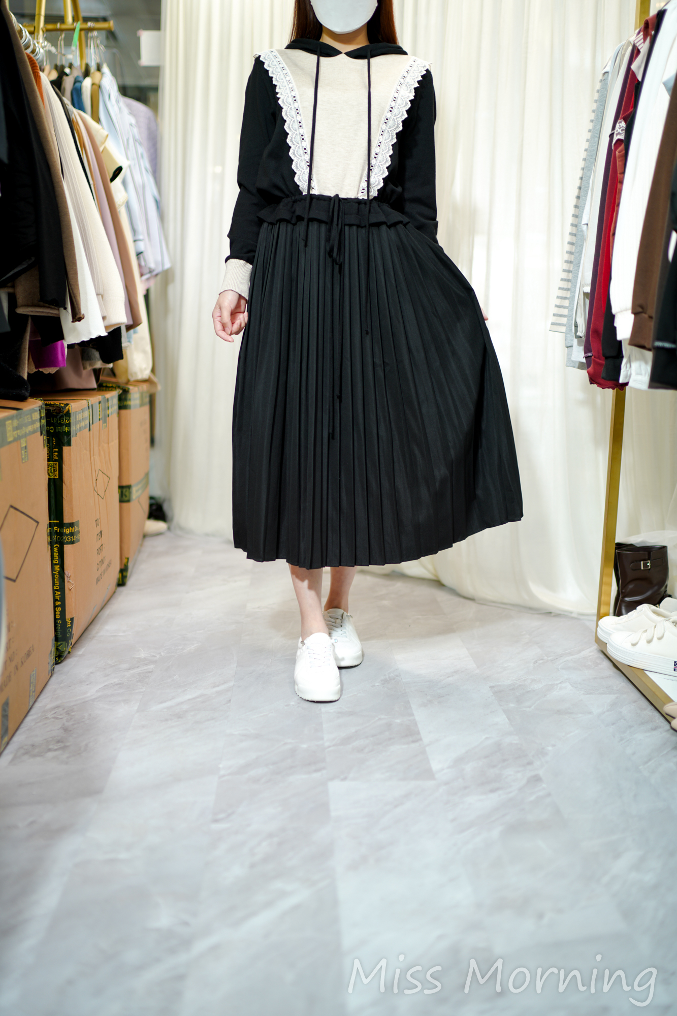 高質假2件顯瘦拼色Ops(14235)