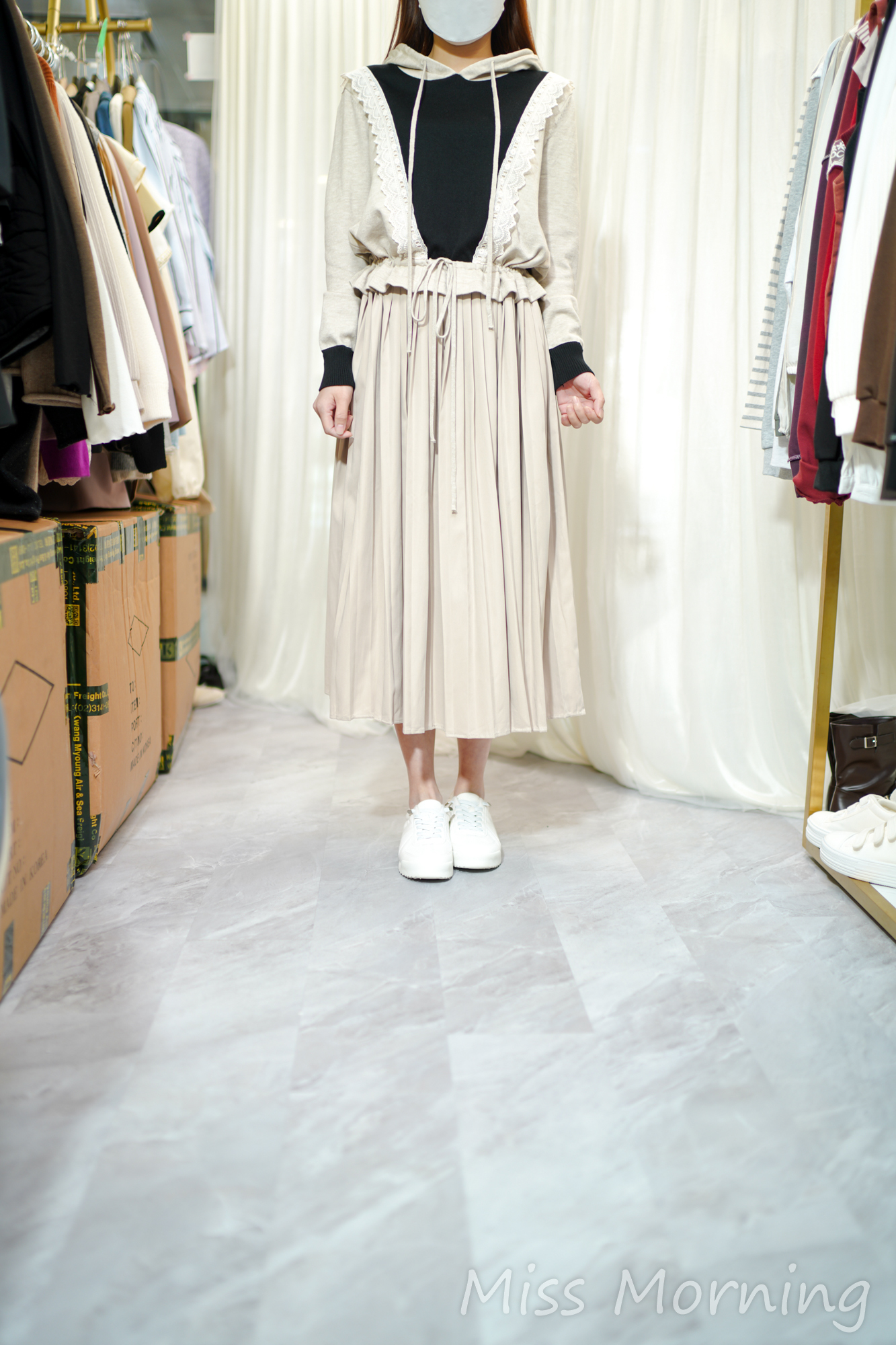 高質假2件顯瘦拼色Ops(14235)