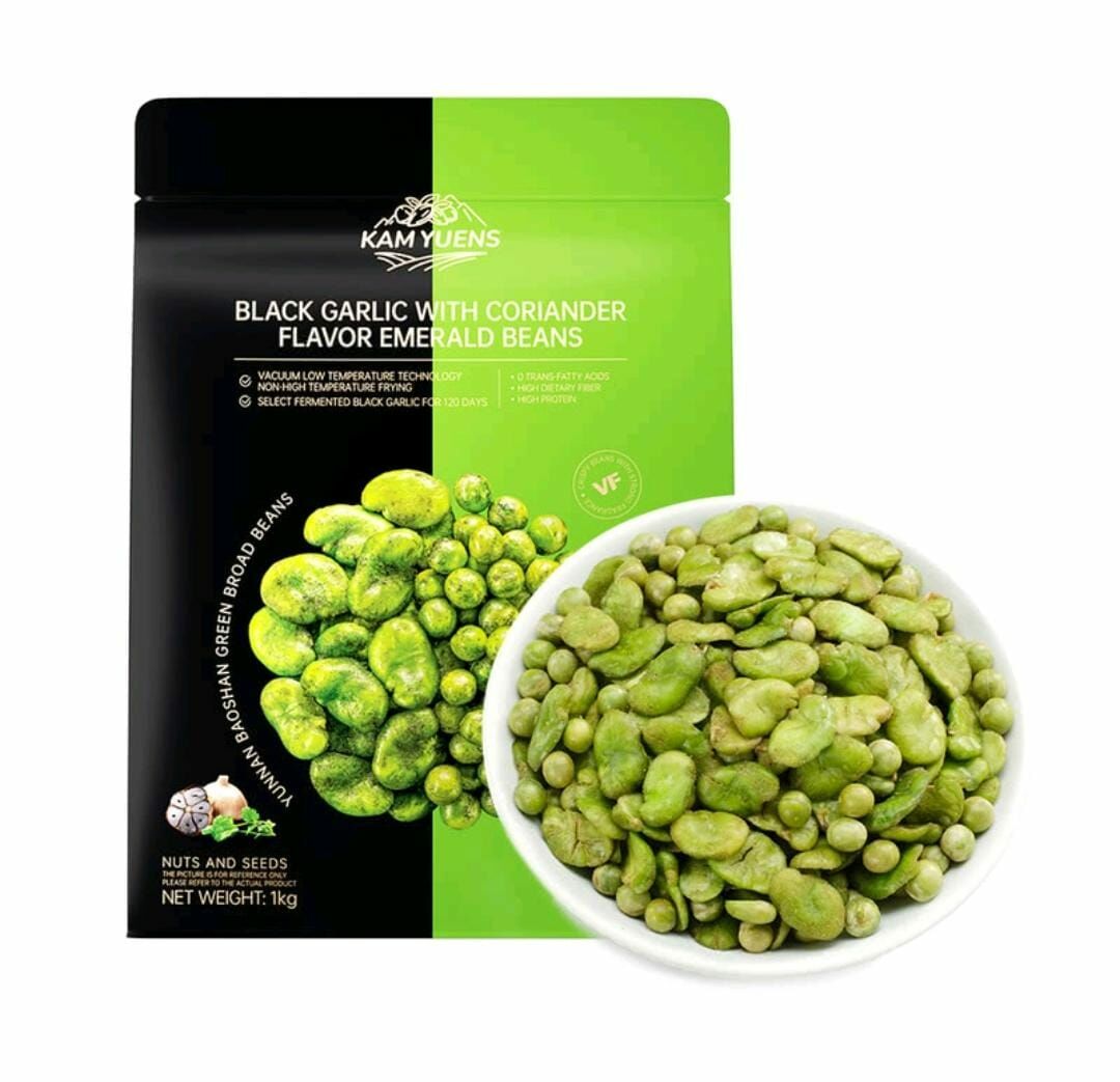 甘源-黑金蒜香菜味翡翠豆1kg