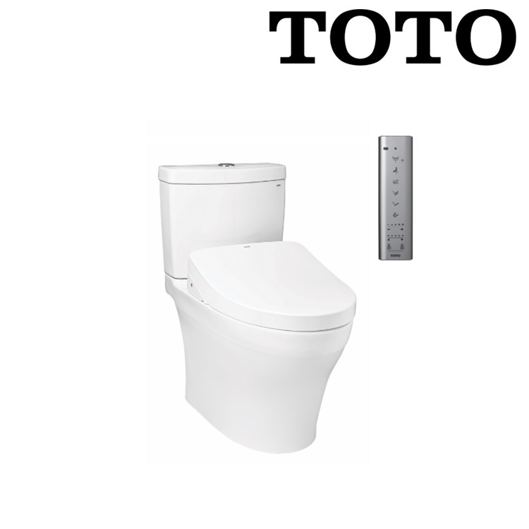 Toto C769CE + S769DRE + TCF4914EZ S Trap 305mm Close-Coupled Rimless Toilet with Dual Flush 3/4.5L 3D Tornado Flushing *CEFIONTECT* With Elongated Multi-function Washlet with wireless remote (AC220V)