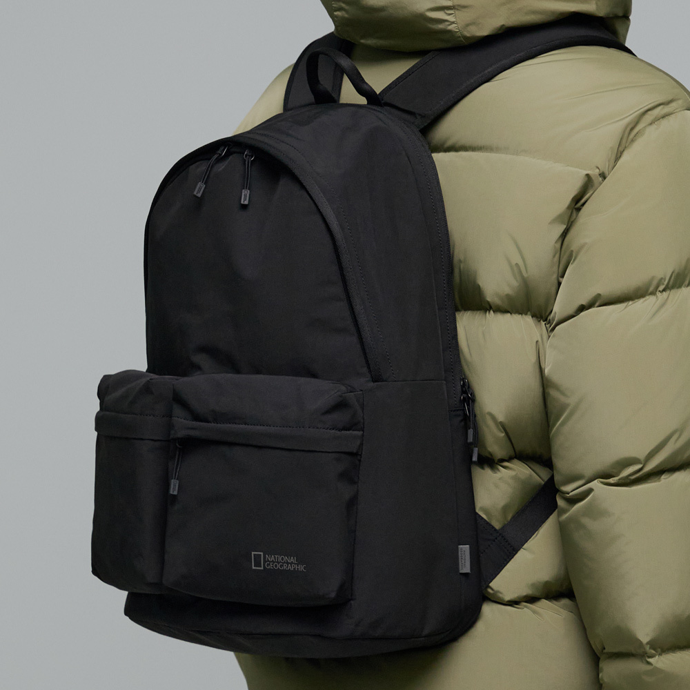 Double Pocket Backpack - BLACK