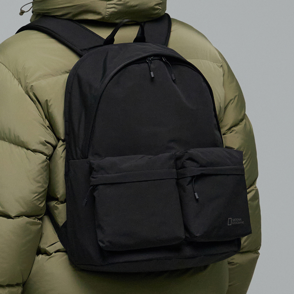 ★NATIONAL GEOGRAPHIC★DOUBLE POCKET BACKPACK Double Pocket Backpack - BLACK