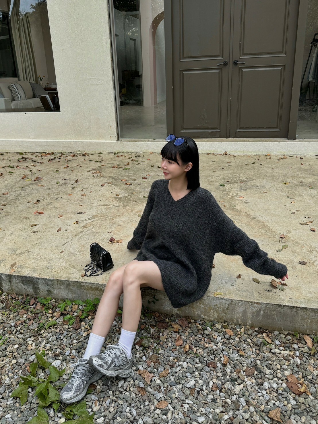 質感V領柔軟針織