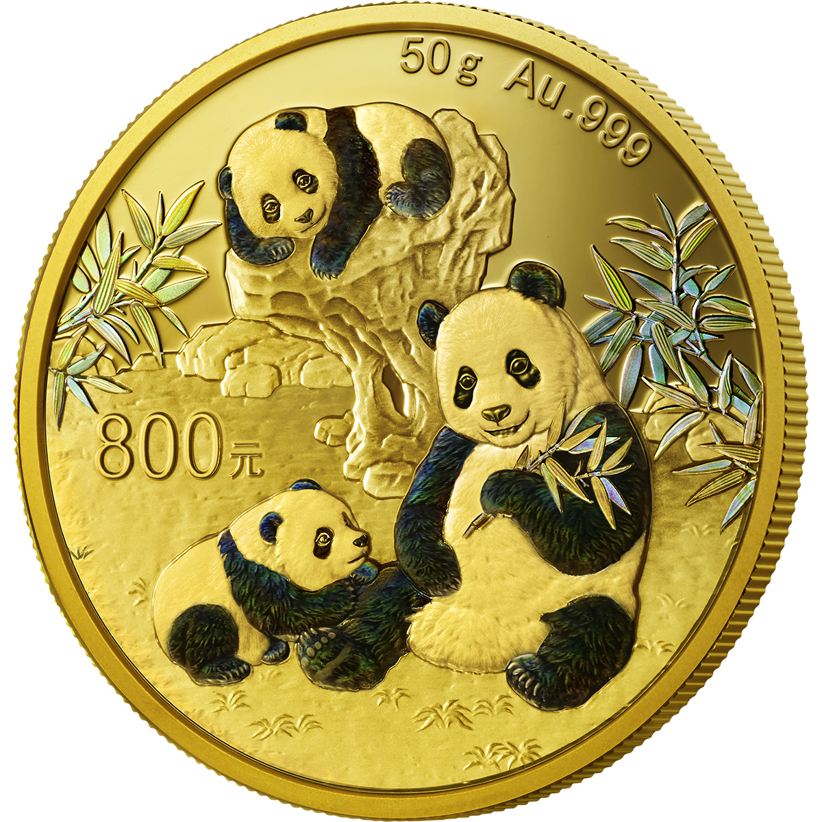 2025版熊貓50克精製紀念金幣