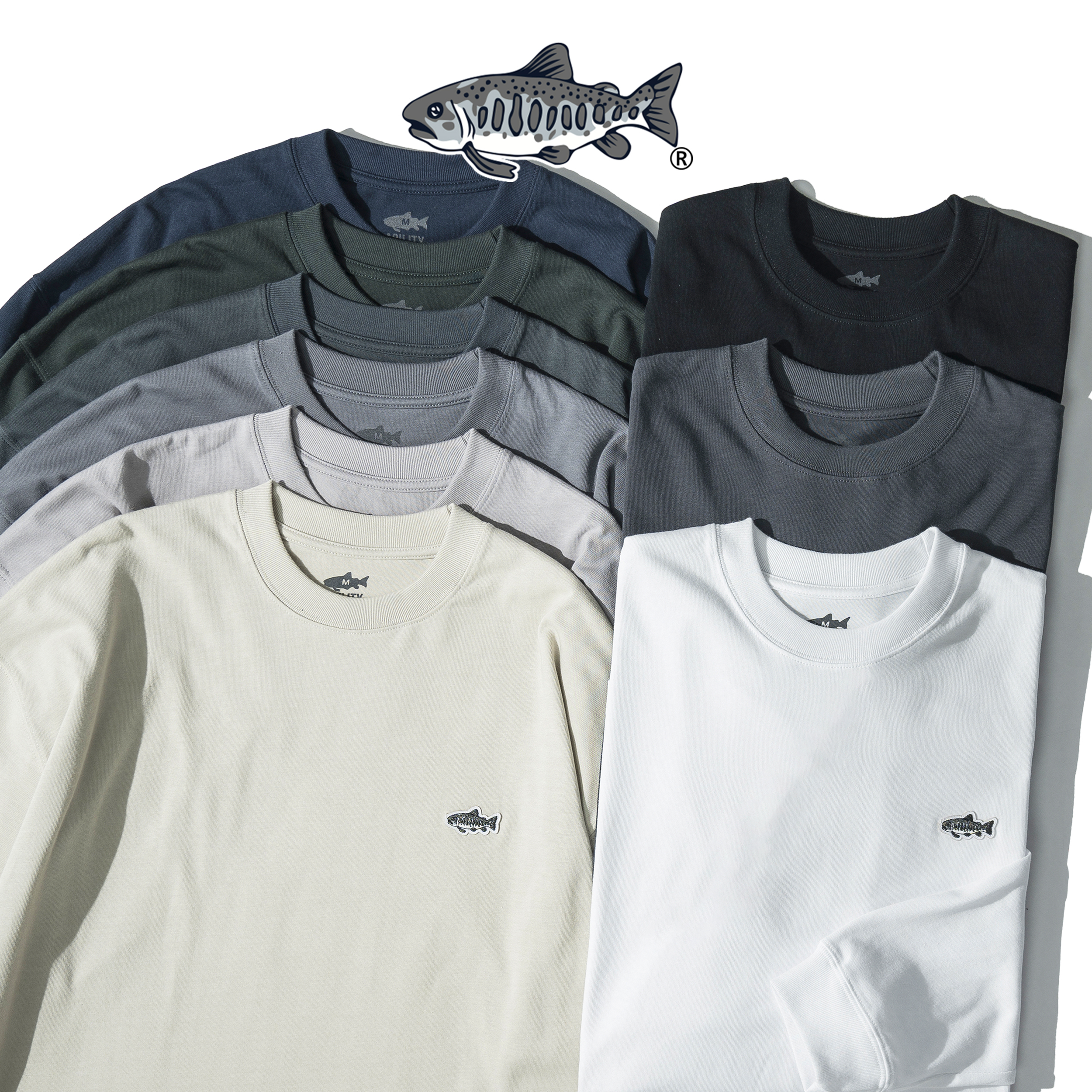 AGILITY Embroidery Logo Heavy LS Tee 刺繡小鮭魚 長袖Tee [RS8-LG]