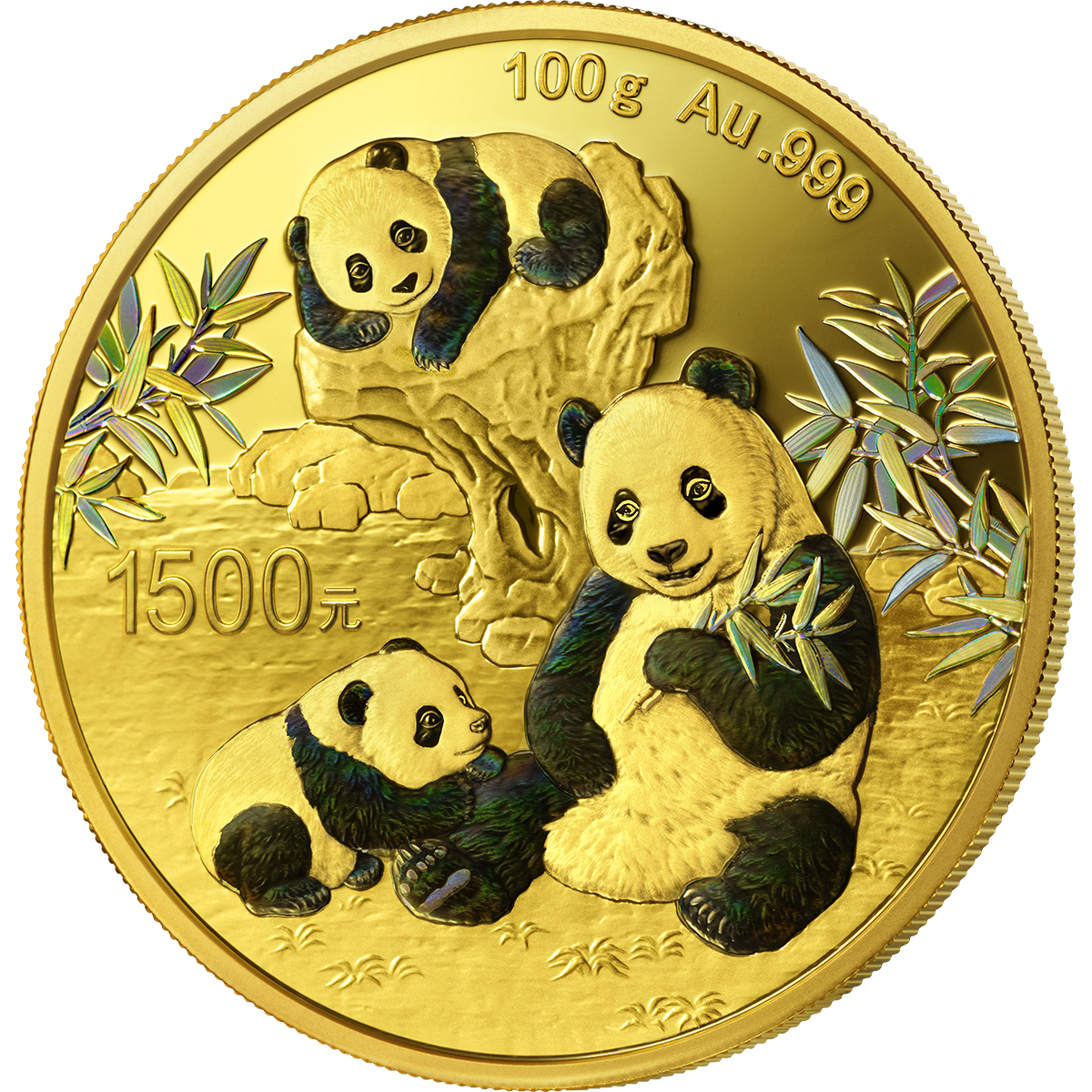 2025版熊貓100克精製紀念金幣