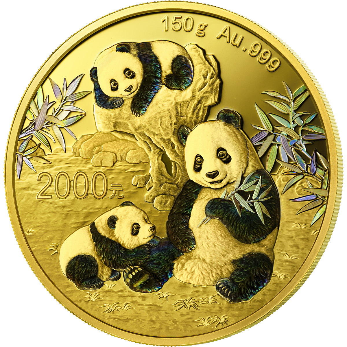 2025版熊貓150克精製紀念金幣