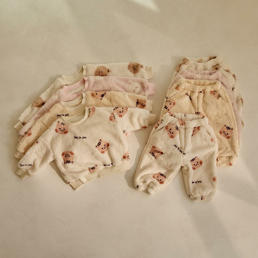 24F/W 玩轉人物Cream系列-熱絨衛衣上下套裝