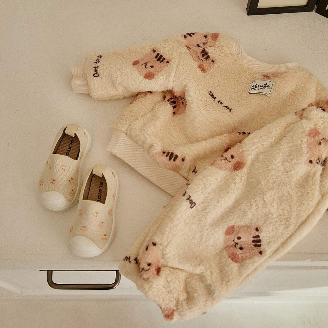 24F/W 玩轉人物Cream系列-熱絨衛衣上下套裝