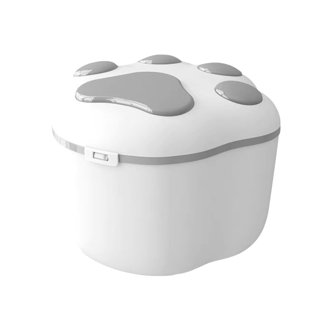 魔力肉球 寵物飼料桶 儲存桶 大貓爪 灰色