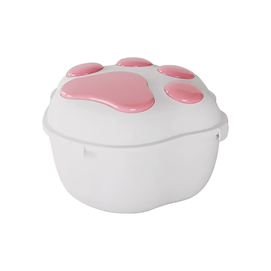 魔力肉球 寵物飼料桶 儲存桶 小貓爪 粉紅