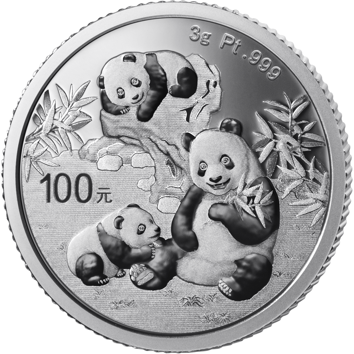 2025版熊貓3克紀念鉑幣