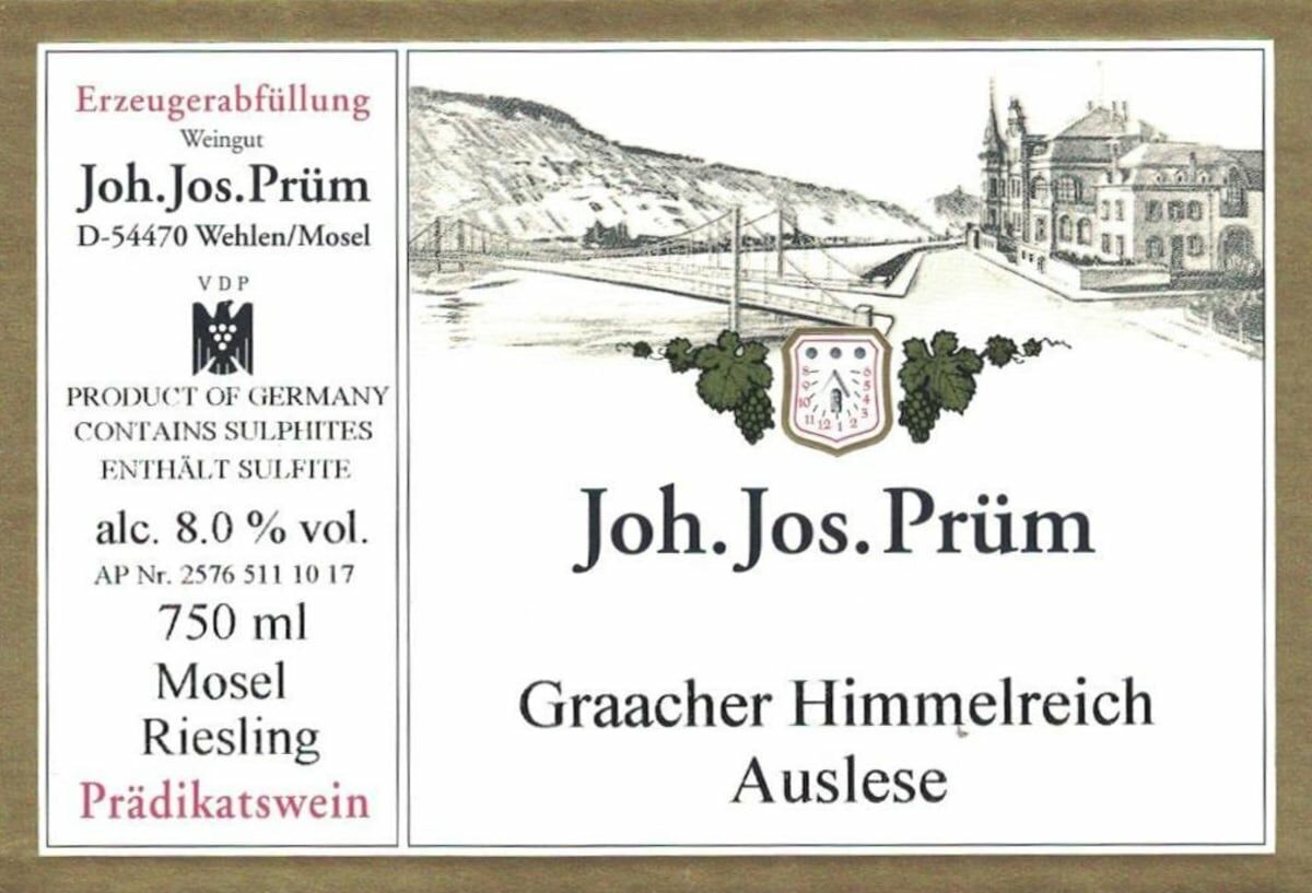 Joh. Jos. Prum Graacher Himmelreich Riesling Auslese Goldkapsel 2020 (RP98)