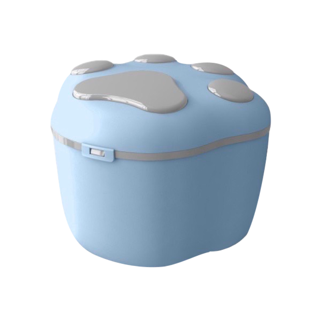 魔力肉球 寵物飼料桶 儲存桶 大貓爪 藍色