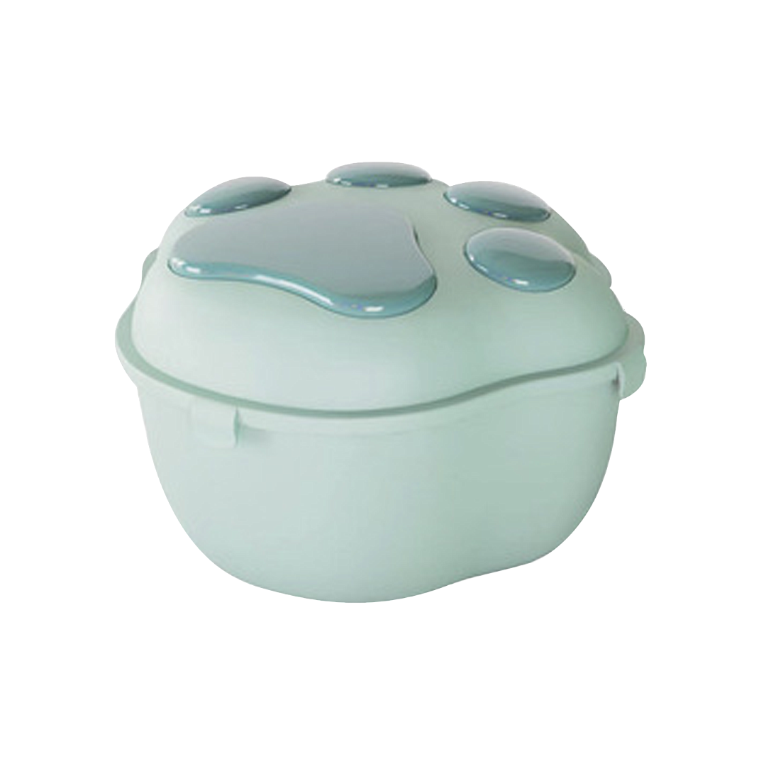 魔力肉球 寵物飼料桶 儲存桶 小貓爪 綠色