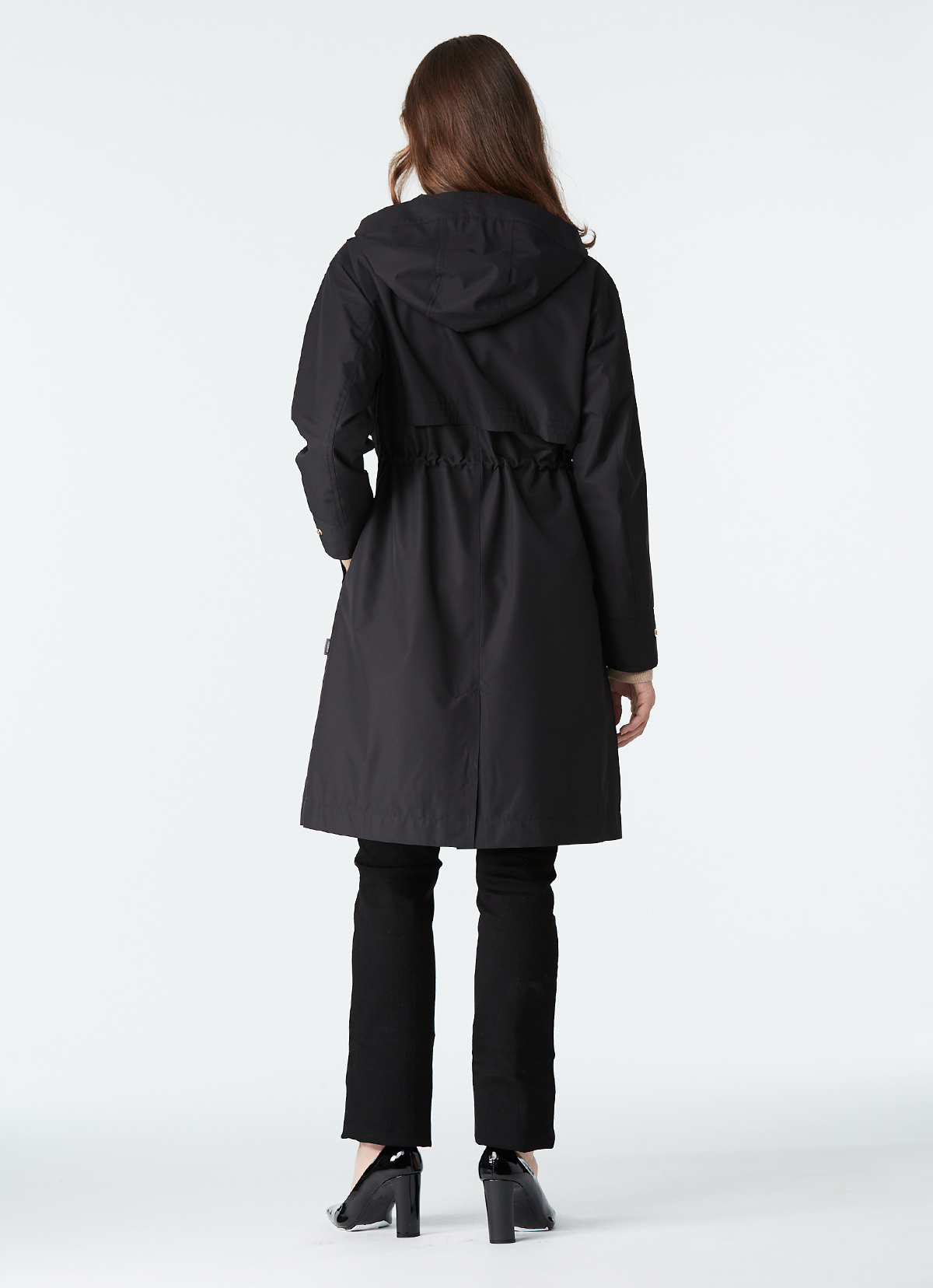 石墨烯法式美學派克大衣-2435WJ-晶鑽黑