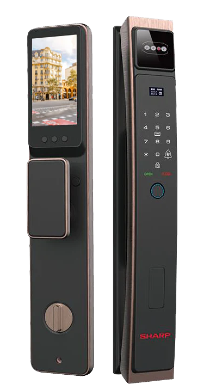 Sharp S-A-H3 推拉式智能鎖 (曜石黑/紅古銅) 連基本安裝