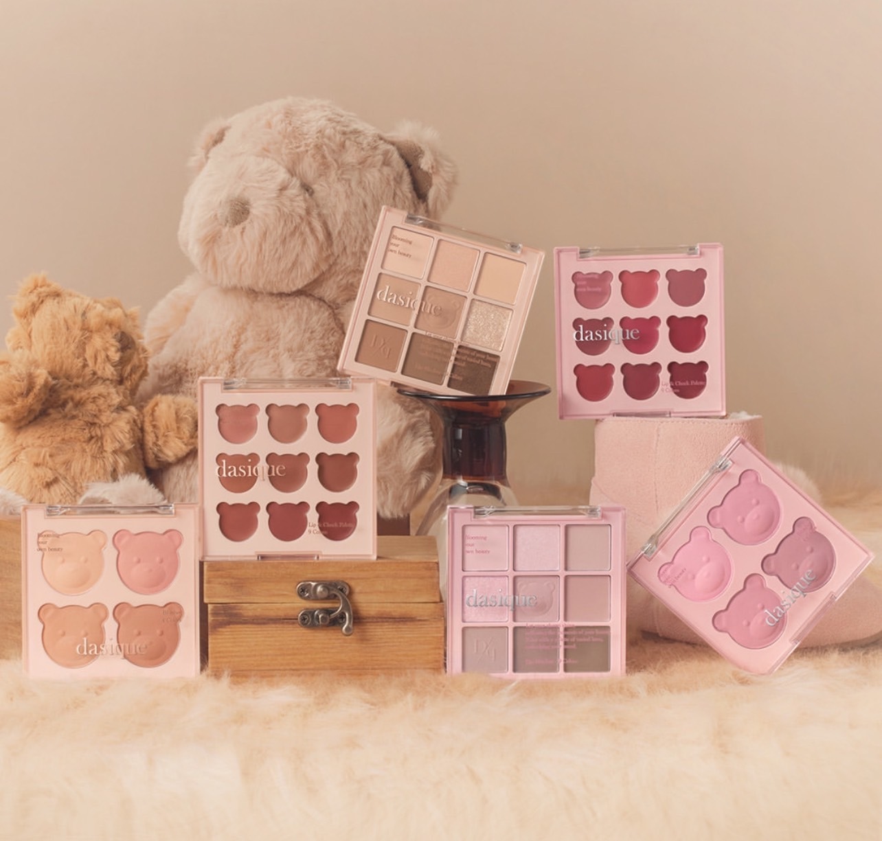 📦預購 Dasique-泰迪熊系列 眼影/腮紅/唇頰兩用盤🧸